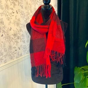 Red Plaid Scarf.